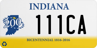 IN license plate 111CA