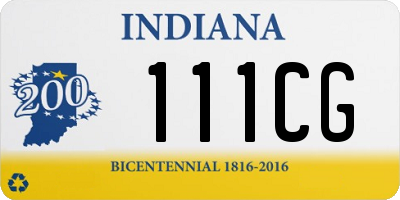 IN license plate 111CG