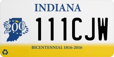 IN license plate 111CJW