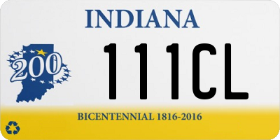 IN license plate 111CL