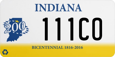 IN license plate 111CO