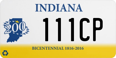 IN license plate 111CP