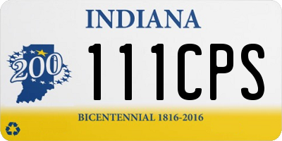 IN license plate 111CPS