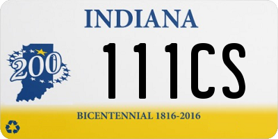 IN license plate 111CS