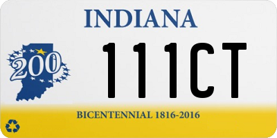 IN license plate 111CT