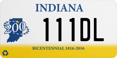 IN license plate 111DL