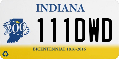 IN license plate 111DWD