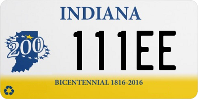 IN license plate 111EE