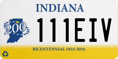 IN license plate 111EIV