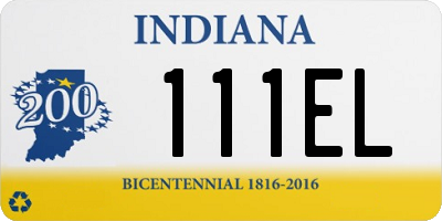 IN license plate 111EL
