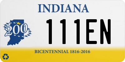IN license plate 111EN