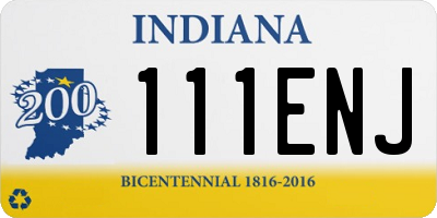 IN license plate 111ENJ