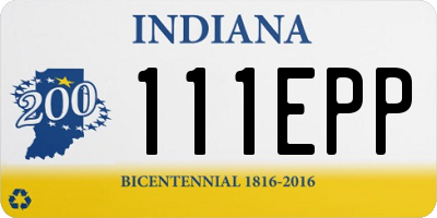 IN license plate 111EPP