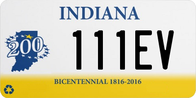 IN license plate 111EV