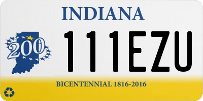 IN license plate 111EZU