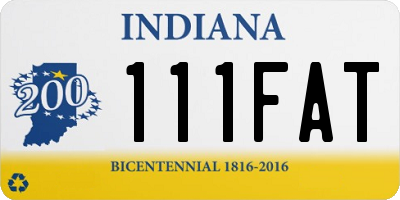 IN license plate 111FAT