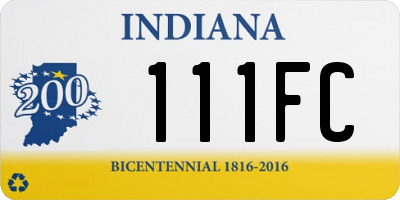 IN license plate 111FC