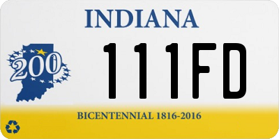 IN license plate 111FD