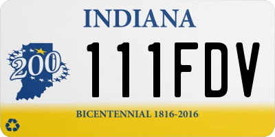 IN license plate 111FDV