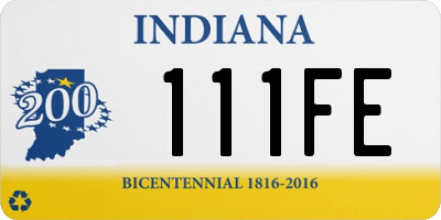 IN license plate 111FE