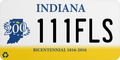 IN license plate 111FLS