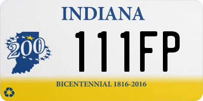 IN license plate 111FP