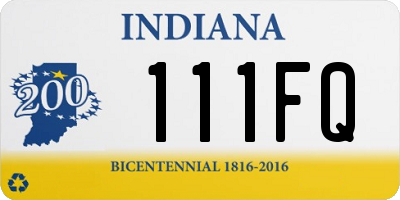 IN license plate 111FQ