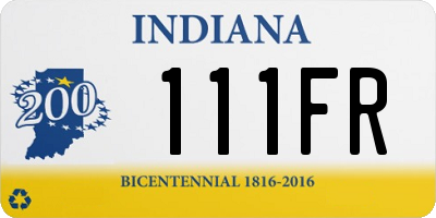 IN license plate 111FR
