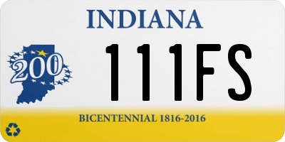 IN license plate 111FS