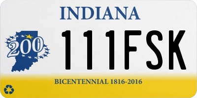 IN license plate 111FSK