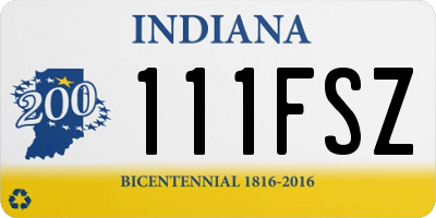 IN license plate 111FSZ