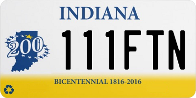 IN license plate 111FTN