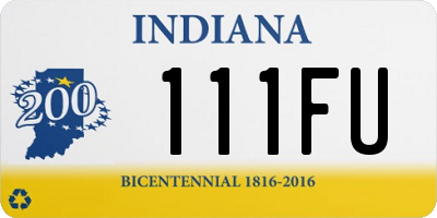 IN license plate 111FU