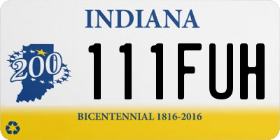 IN license plate 111FUH