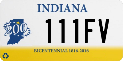 IN license plate 111FV