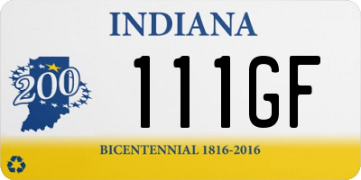 IN license plate 111GF