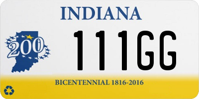 IN license plate 111GG