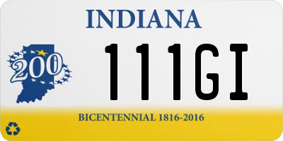 IN license plate 111GI