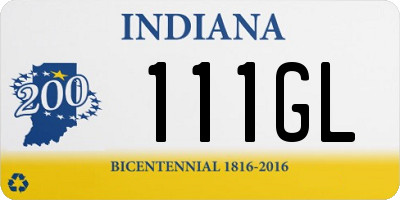 IN license plate 111GL