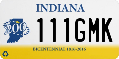 IN license plate 111GMK