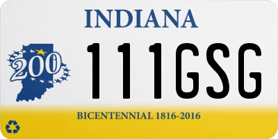 IN license plate 111GSG