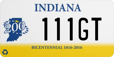 IN license plate 111GT