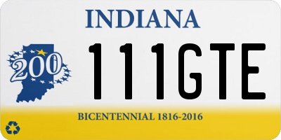 IN license plate 111GTE
