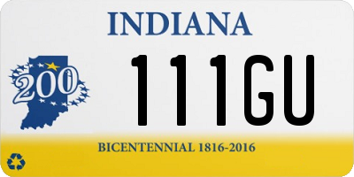 IN license plate 111GU