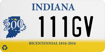 IN license plate 111GV