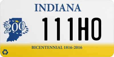 IN license plate 111HO