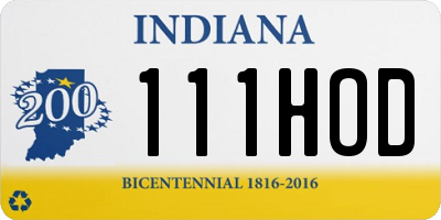 IN license plate 111HOD