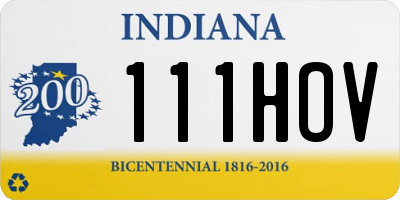 IN license plate 111HOV