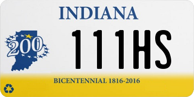 IN license plate 111HS