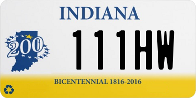 IN license plate 111HW